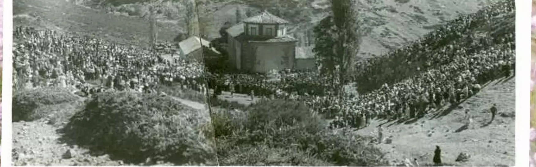 Celebración de la misa el día de la coronación de la Virgen del Brezo en 1961